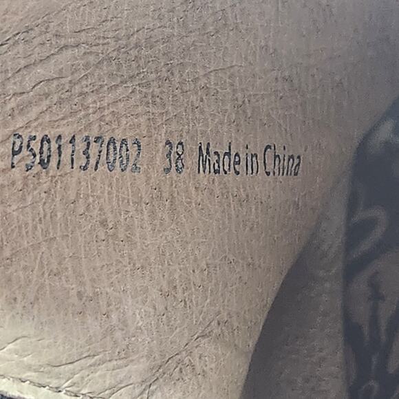 Fly London Wena Silver Black Leather Slingback Sandal Size 38 US 7.5 Peep Toe - Picture 5 of 8